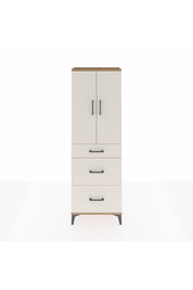 Arges Dolap 3 Raflı 3 Çekmeceli 2 Kapaklı 60x30x182 Çam-Aytaşı