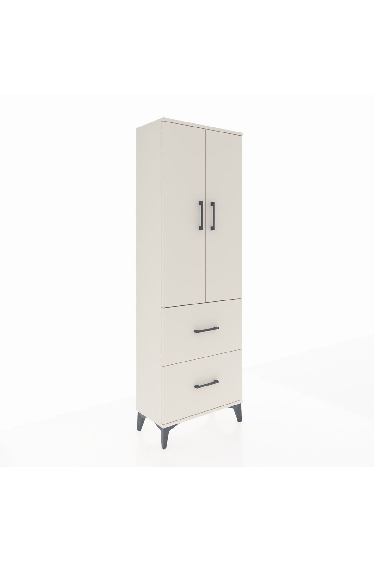 Arges Dolap 3 Raflı 2 Çekmeceli 2 Kapaklı 60x30x182 Aytaşı-Aytaşı