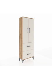 Arges Dolap 3 Raflı 2 Çekmeceli 2 Kapaklı 60x30x182 Çam-Aytaşı