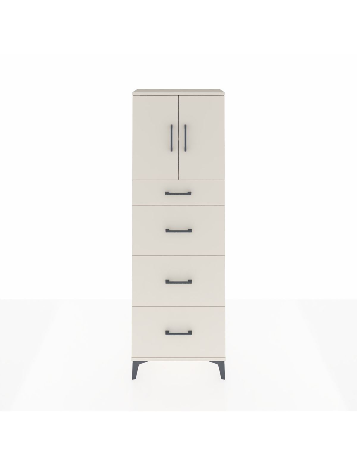 Arges Dolap 2 Raflı 4 Çekmeceli 2 Kapaklı 60x30x182 Aytaşı-Aytaşı