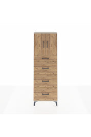 Arges Dolap 2 Raflı 4 Çekmeceli 2 Kapaklı 60x30x182 Aytaşı-Çam