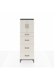 Arges Dolap 2 Raflı 4 Çekmeceli 2 Kapaklı 60x30x182 Antrasit-Aytaşı