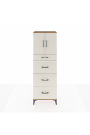 Arges Dolap 2 Raflı 4 Çekmeceli 2 Kapaklı 60x30x182 Çam-Aytaşı