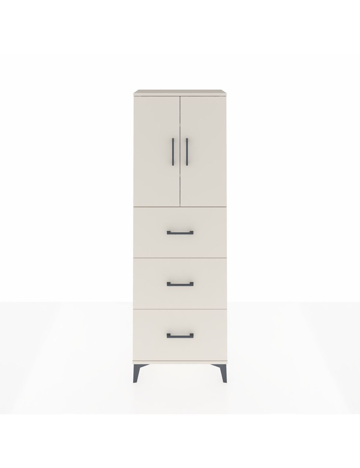 Arges Dolap 3 Raflı 3 Çekmeceli 2 Kapaklı 60x30x182 Aytaşı-Aytaşı