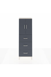 Arges Dolap 3 Raflı 3 Çekmeceli 2 Kapaklı 60x30x182 Aytaşı-Antrasit