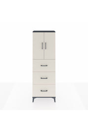 Arges Dolap 3 Raflı 3 Çekmeceli 2 Kapaklı 60x30x182 Antrasit-Aytaşı