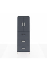 Arges Dolap 3 Raflı 3 Çekmeceli 2 Kapaklı 60x30x182 Antrasit-Antrasit