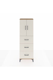 Arges Dolap 3 Raflı 3 Çekmeceli 2 Kapaklı 60x30x182 Çam-Aytaşı