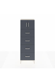 Arges Dolap 2 Raflı 4 Çekmeceli 2 Kapaklı 60x30x182 Aytaşı-Antrasit