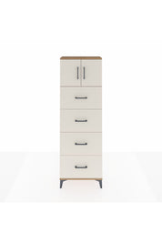 Arges Dolap 2 Raflı 4 Çekmeceli 2 Kapaklı 60x30x182 Çam-Aytaşı