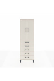 Arges Dolap Tek Raflı 5 Çekmeceli Tek Askılı 60x30x182 Aytaşı-Aytaşı