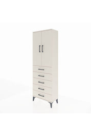 Arges Dolap Tek Raflı 5 Çekmeceli Tek Askılı 60x30x182 Aytaşı-Aytaşı
