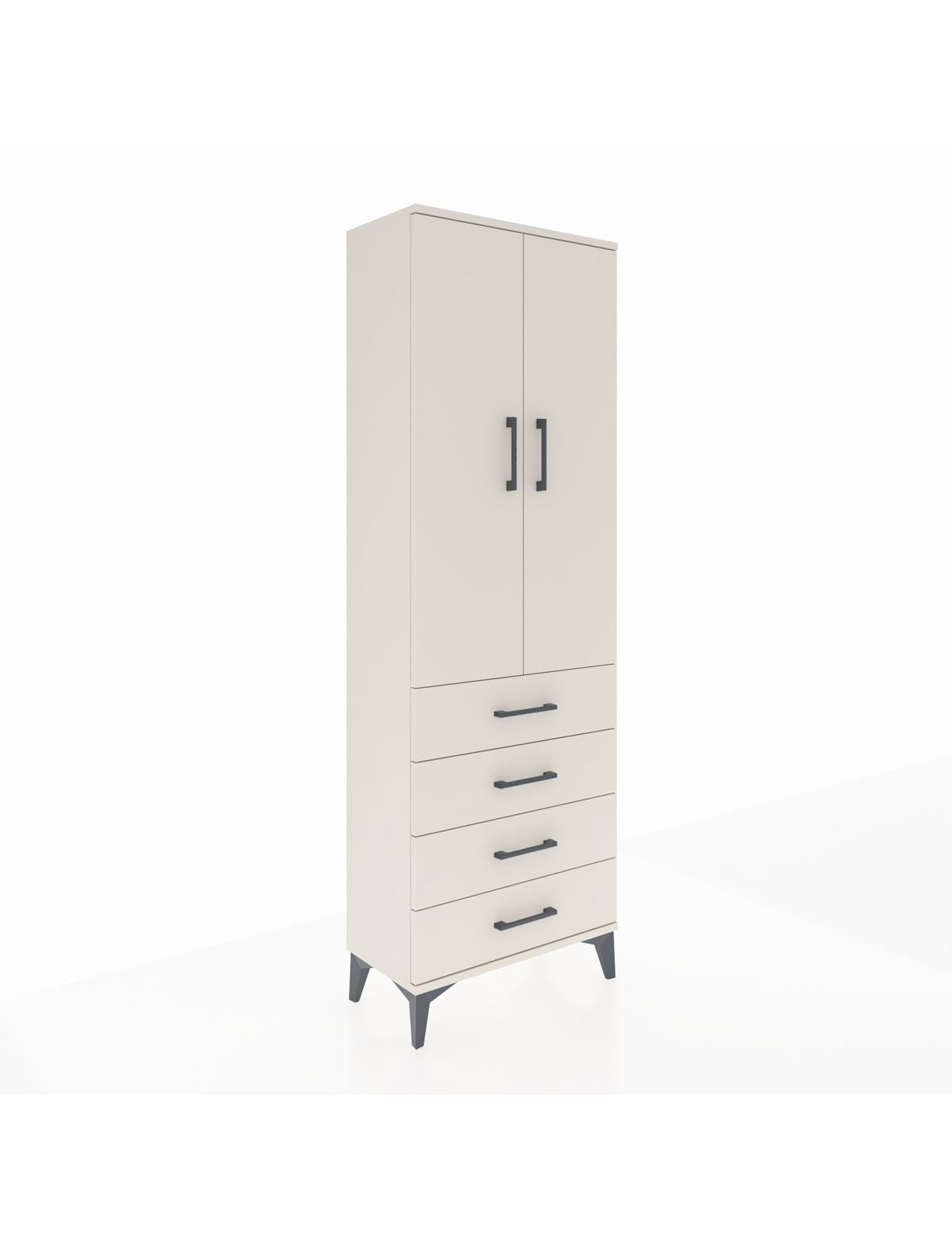 Arges Dolap Tek Raflı 4 Çekmeceli Tek Askılı 60x30x182 Aytaşı-Aytaşı