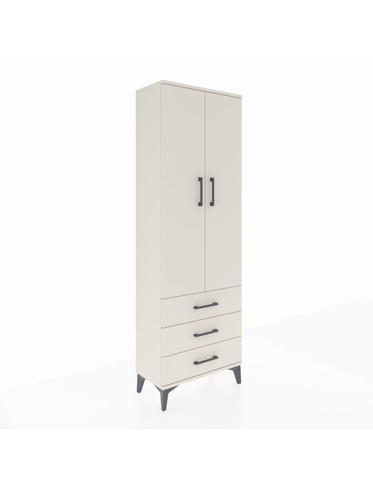 Arges Dolap Tek Raflı 3 Çekmeceli Tek Askılı 60x30x182 Aytaşı-Aytaşı