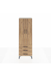 Arges Dolap Tek Raflı 3 Çekmeceli Tek Askılı 60x30x182 Aytaşı-Çam