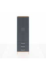Arges Dolap Tek Raflı 3 Çekmeceli Tek Askılı 60x30x182