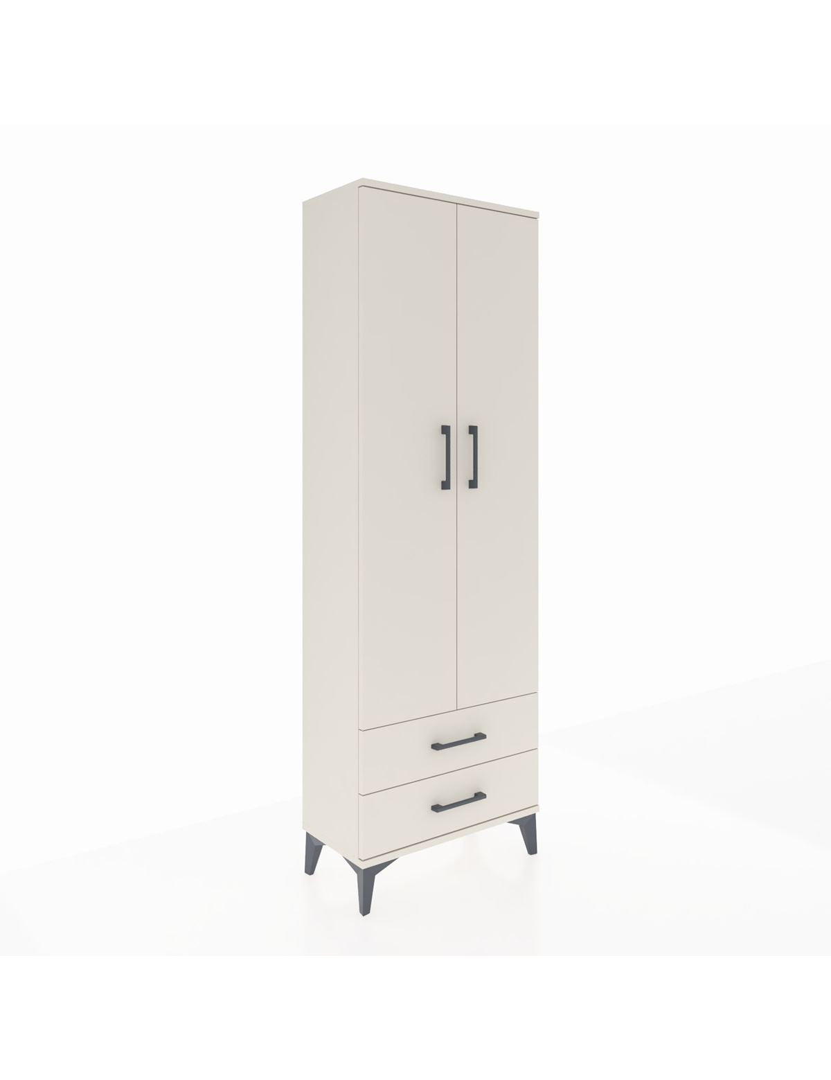 Arges Dolap 2 Raflı 2 Çekmeceli Tek Askılı 60x30x182 Aytaşı-Aytaşı