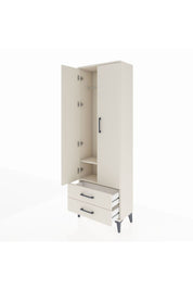Arges Dolap 2 Raflı 2 Çekmeceli Tek Askılı 60x30x182 Aytaşı-Aytaşı