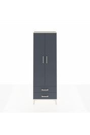 Arges Dolap 2 Raflı 2 Çekmeceli Tek Askılı 60x30x182 Aytaşı-Antrasit