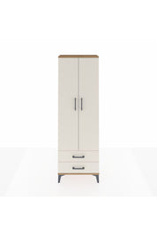 Arges Dolap 2 Raflı 2 Çekmeceli Tek Askılı 60x30x182 Çam-Aytaşı