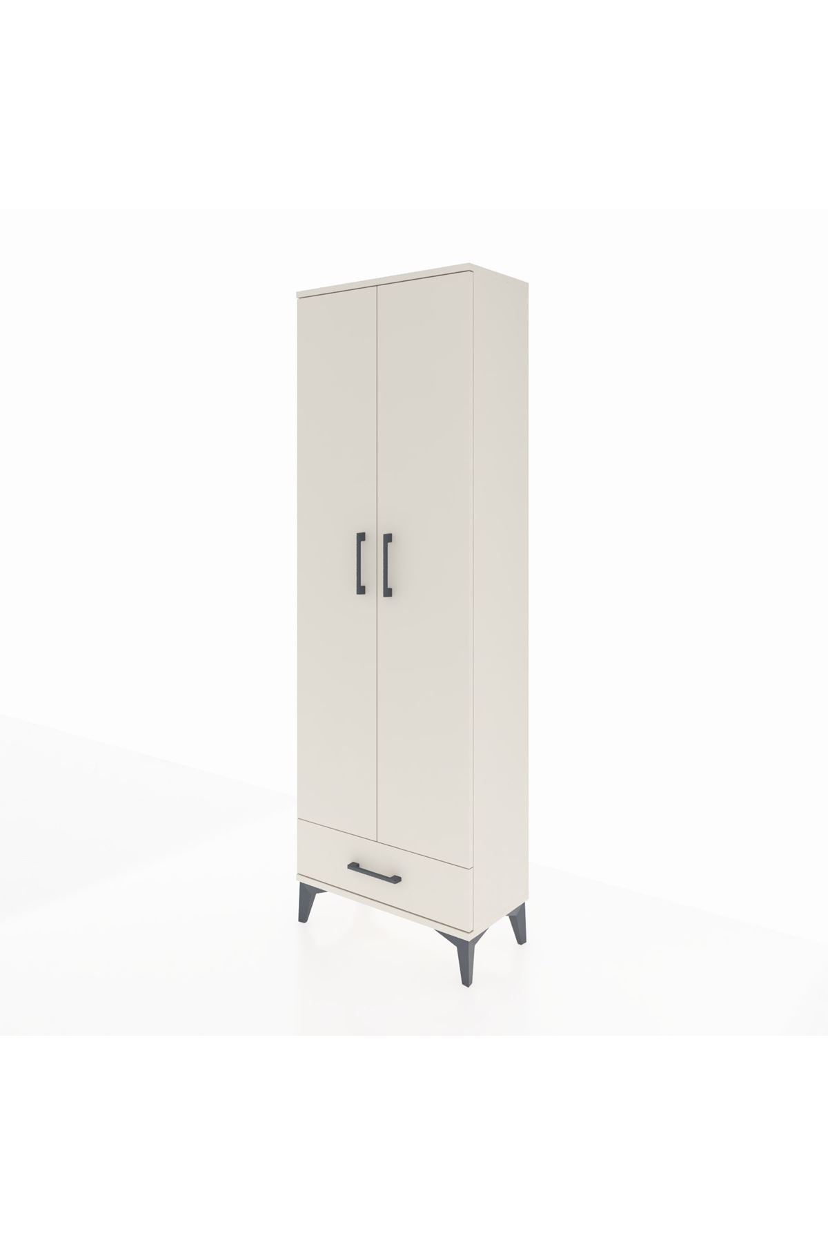 Arges Dolap 2 Raflı Tek Çekmeceli Tek Askılı 60x30x182 Aytaşı-Aytaşı