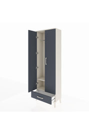 Arges Dolap 2 Raflı Tek Çekmeceli Tek Askılı 60x30x182 Aytaşı-Antrasit