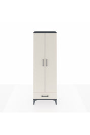 Arges Dolap 2 Raflı Tek Çekmeceli Tek Askılı 60x30x182 Antrasit-Aytaşı