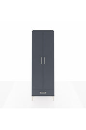 Arges Dolap 2 Raflı Tek Çekmeceli Tek Askılı 60x30x182 Antrasit-Antrasit