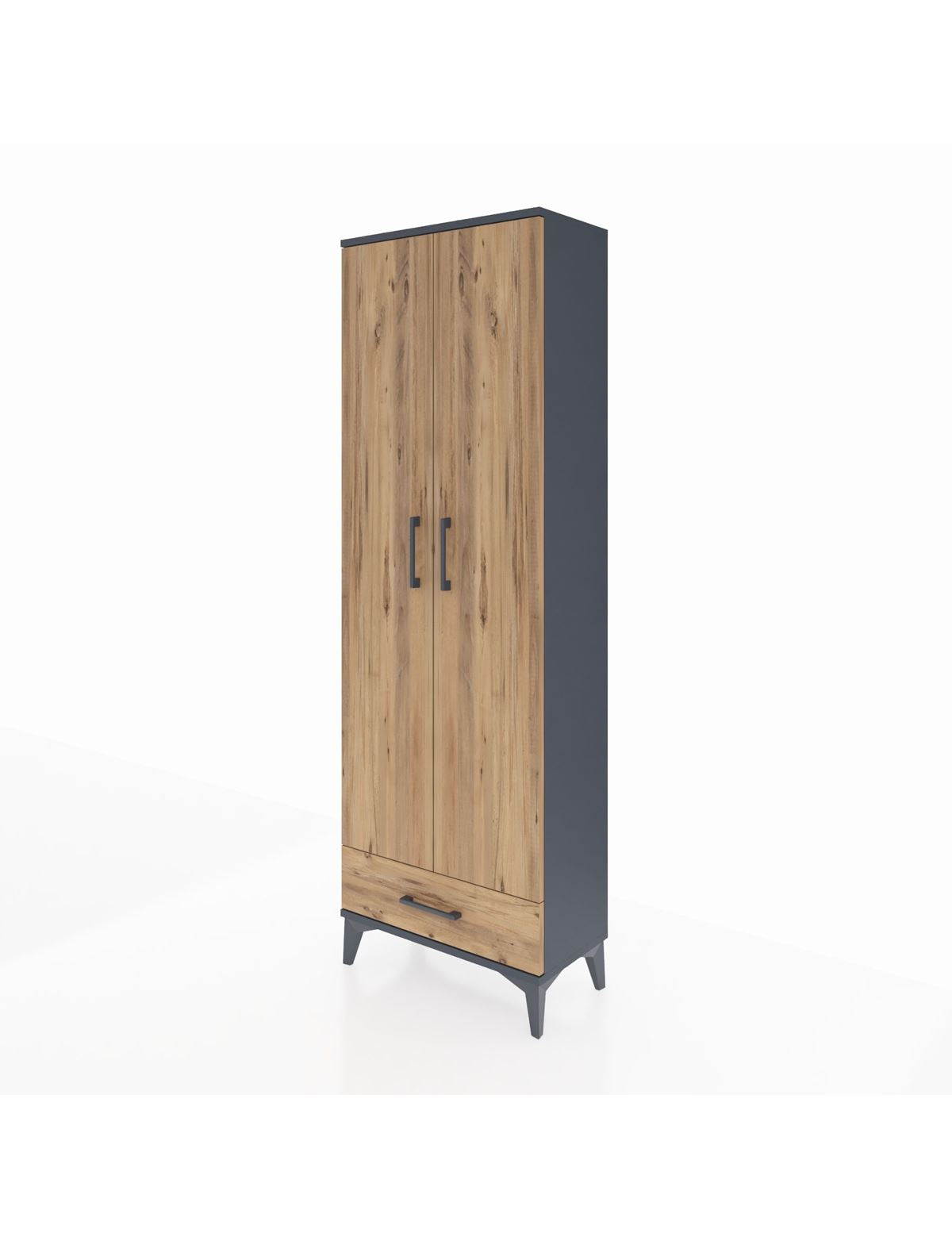 Arges Dolap 2 Raflı Tek Çekmeceli Tek Askılı 60x30x182 - S23M030V6A