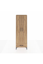 Arges Dolap 2 Raflı Tek Çekmeceli Tek Askılı 60x30x182 Çam-Çam
