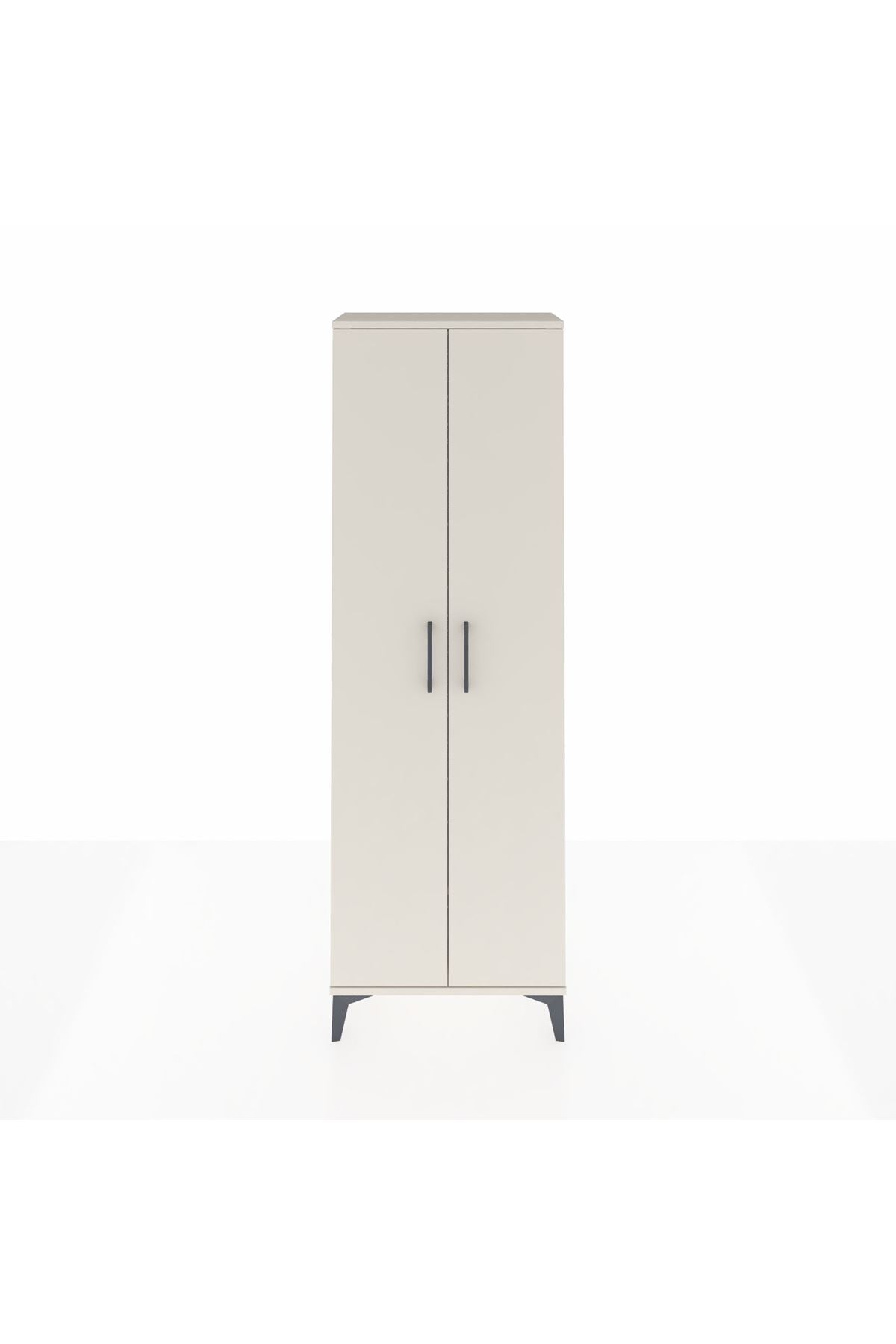 Arges Dolap Tek Raflı 2 Kapaklı Tek Askılı 60x30x182 Aytaşı-Aytaşı