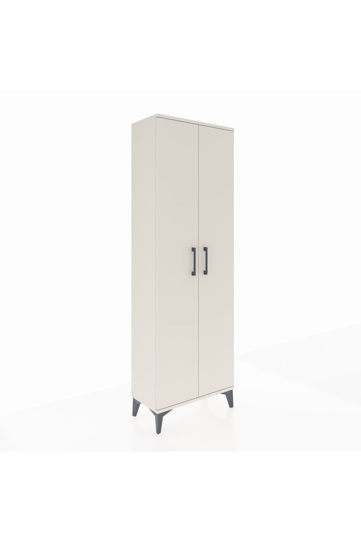 Arges Dolap Tek Raflı 2 Kapaklı Tek Askılı 60x30x182 Aytaşı-Aytaşı