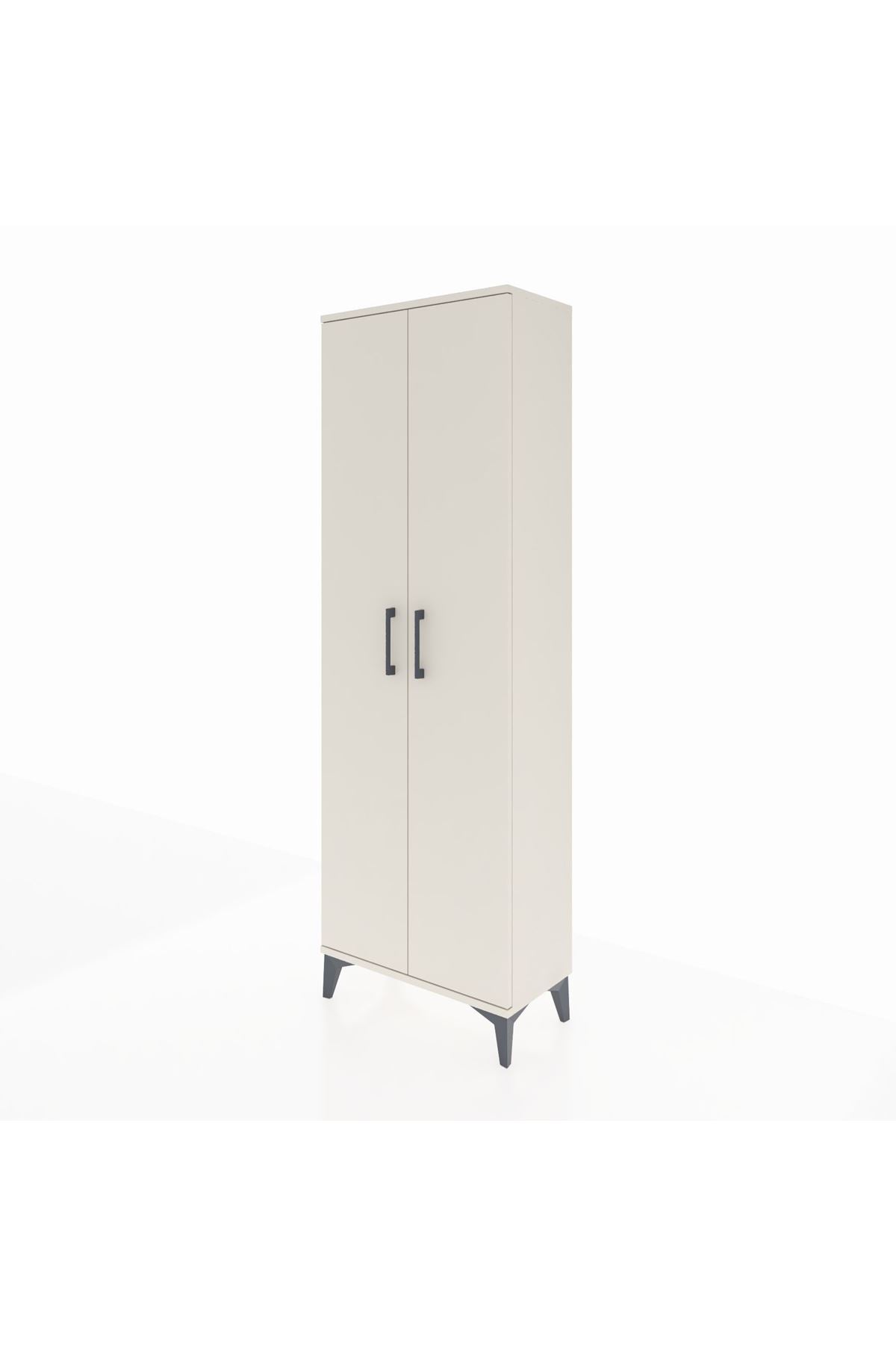 Arges Dolap Tek Raflı 2 Kapaklı Tek Askılı 60x30x182 Aytaşı-Aytaşı