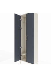 Arges Dolap Tek Raflı 2 Kapaklı Tek Askılı 60x30x182 Aytaşı-Antrasit