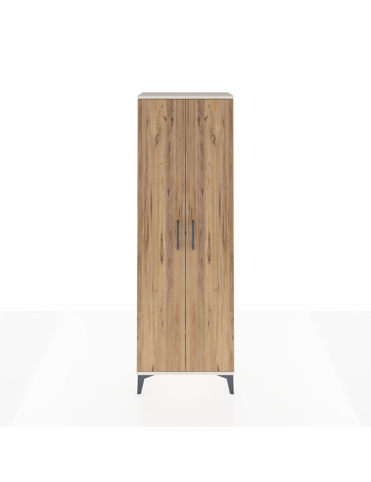 Arges Dolap Tek Raflı 2 Kapaklı Tek Askılı 60x30x182 Aytaşı-Çam