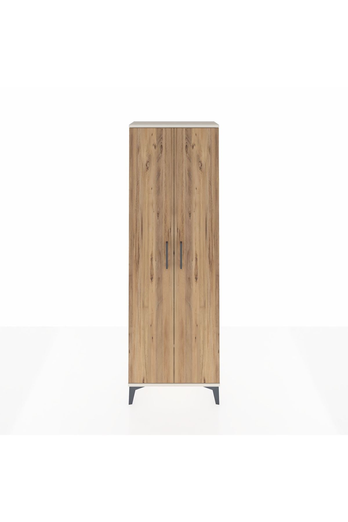 Arges Dolap Tek Raflı 2 Kapaklı Tek Askılı 60x30x182 Aytaşı-Çam