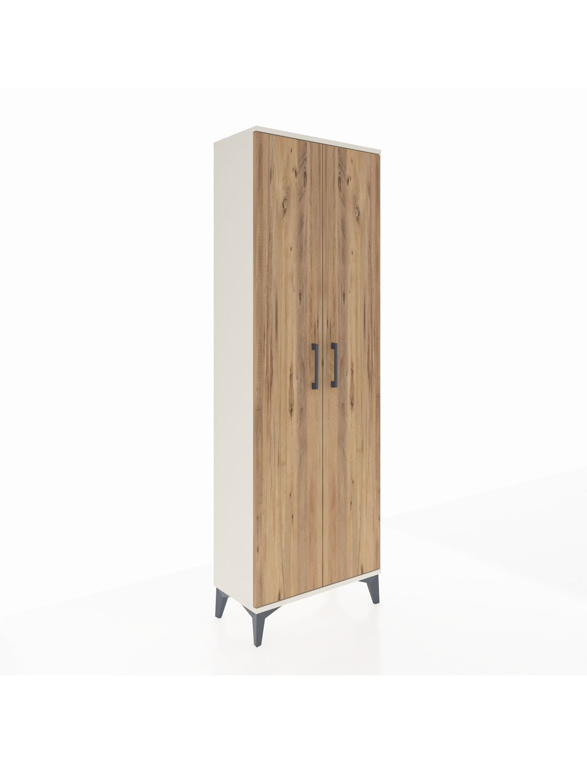 Arges Dolap Tek Raflı 2 Kapaklı Tek Askılı 60x30x182 Aytaşı-Çam