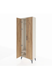 Arges Dolap Tek Raflı 2 Kapaklı Tek Askılı 60x30x182 Aytaşı-Çam