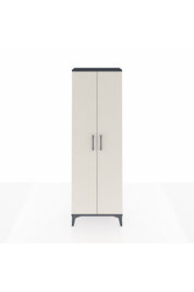 Arges Dolap Tek Raflı 2 Kapaklı Tek Askılı 60x30x182 Antrasit-Aytaşı