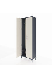 Arges Dolap Tek Raflı 2 Kapaklı Tek Askılı 60x30x182 Antrasit-Aytaşı