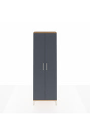 Arges Dolap Tek Raflı 2 Kapaklı Tek Askılı 60x30x182 Çam-Antrasit
