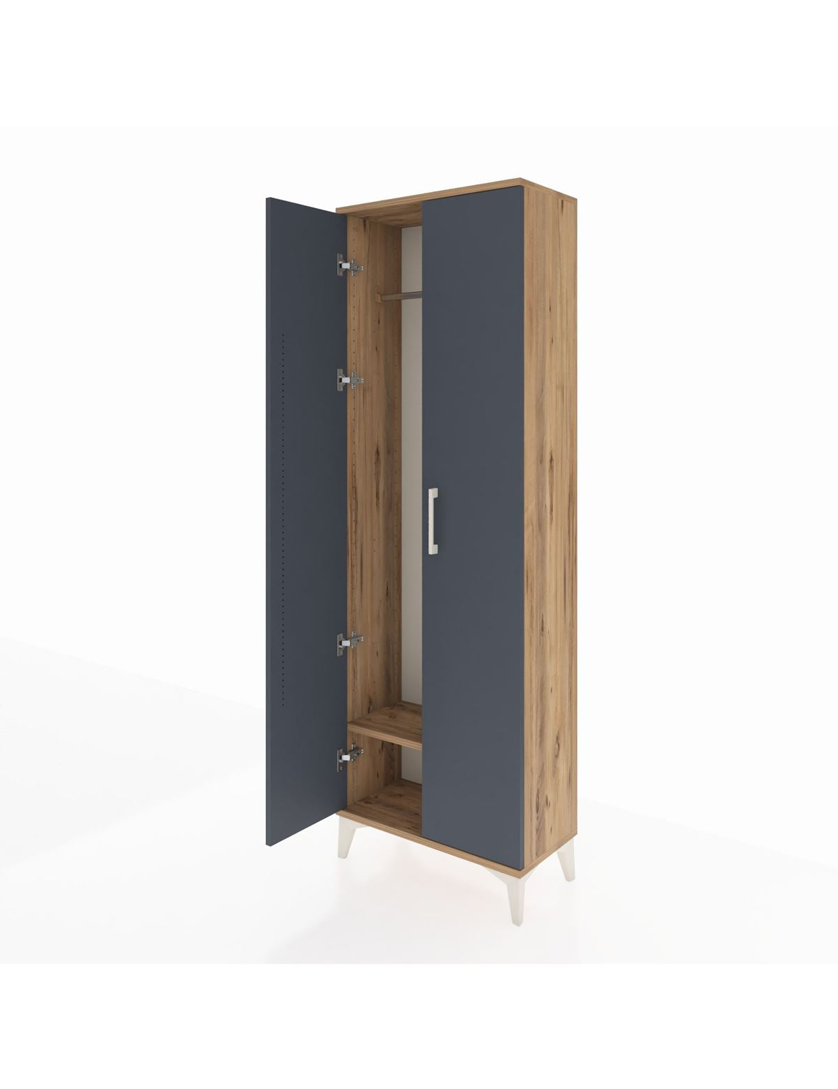 Arges Dolap Tek Raflı 2 Kapaklı Tek Askılı 60x30x182 - S23M031V8A