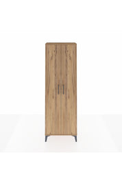 Arges Dolap Tek Raflı 2 Kapaklı Tek Askılı 60x30x182 Çam-Çam