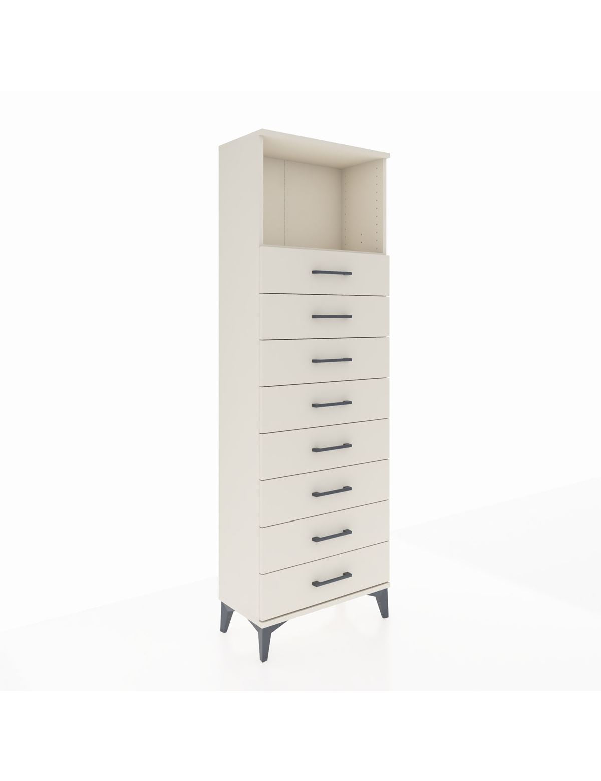 Arges Dolap Tek Raflı 8 Çekmeceli 60x30x182 Aytaşı-Aytaşı