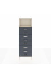 Arges Dolap Tek Raflı 8 Çekmeceli 60x30x182 Aytaşı-Antrasit