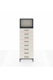 Arges Dolap Tek Raflı 8 Çekmeceli 60x30x182 Antrasit-Aytaşı