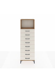 Arges Dolap Tek Raflı 8 Çekmeceli 60x30x182 Çam-Aytaşı