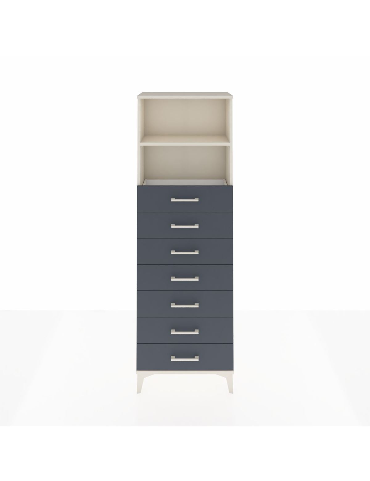 Arges Dolap 2 Raflı 7 Çekmeceli 60x30x182 Aytaşı-Antrasit