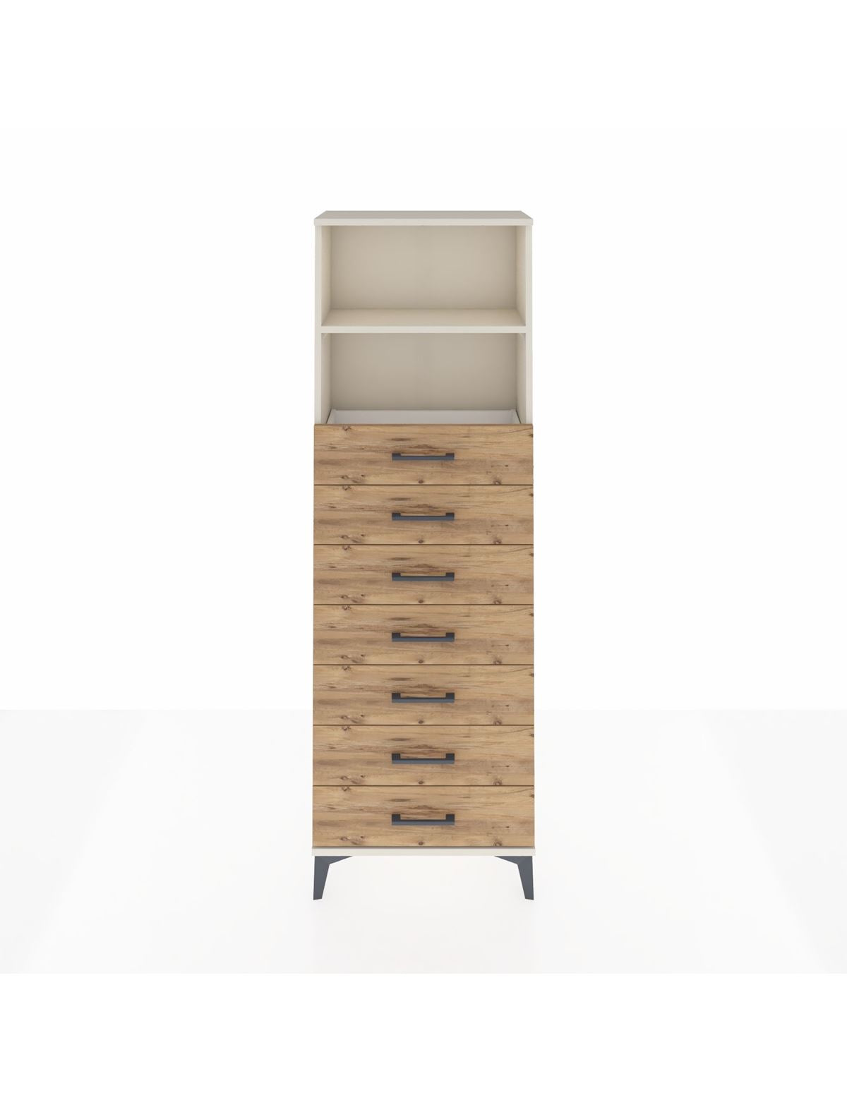 Arges Dolap 2 Raflı 7 Çekmeceli 60x30x182 Aytaşı-Çam