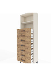 Arges Dolap 2 Raflı 7 Çekmeceli 60x30x182 Aytaşı-Çam